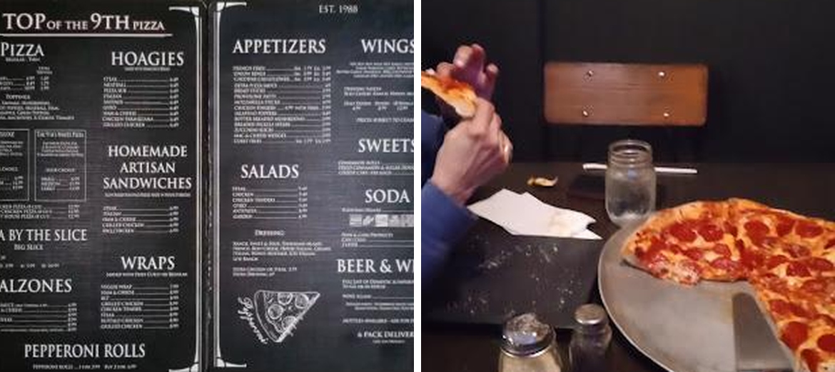 Top of the Ninth Menu